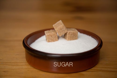 Sugar in a bowl